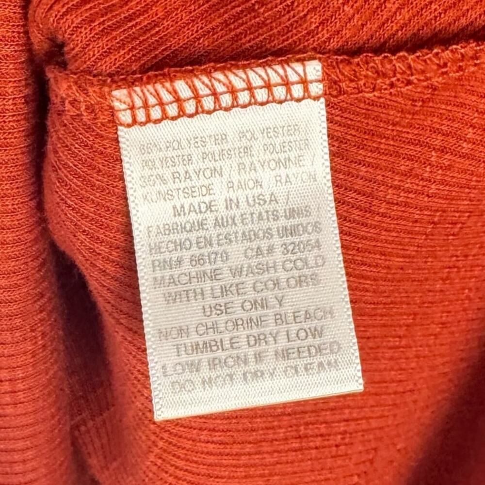 Free People Burnt Orange Relaxed Fit Ribbed Tank Top Sz XS Stretch Lightweight - Picture 4 of 7